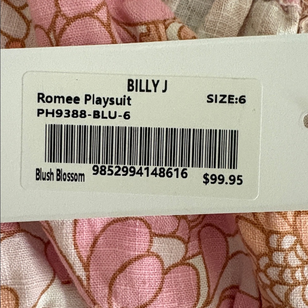 Billy J Floral Romper, NWT Size 6 - Picture 2 of 9
